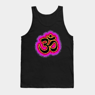 pink Om fire symbol Tank Top